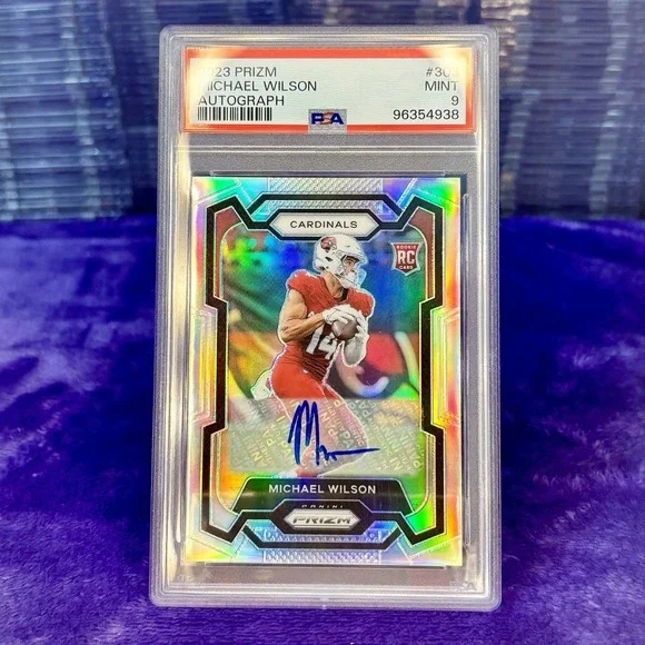 Michael Wilson 2023 Panini Prizm Silver Autograph Rookie Auto #303 RC 💎 PSA 9