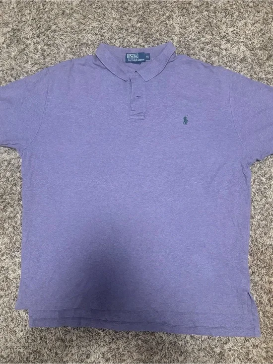 Ralph Lauren Men’s Heather Lavender Polo with Green Pony