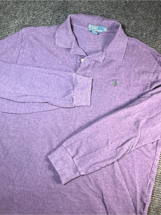 Ralph Lauren Long-Sleeve Polo Shirt - Lavender Purple