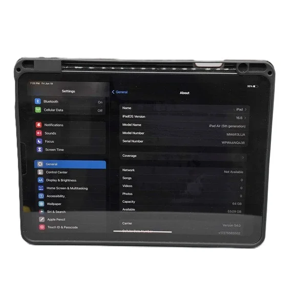 APPLE IPAD AIR 5TH GEN MM6R3LL/A (GNH026277)