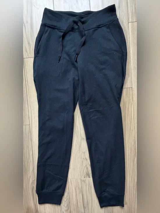 Lululemon Pant Womens 4 Blue/Black Heathered Jogger Elastic Waist Pockets