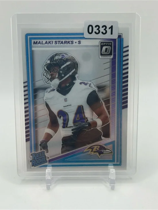 Malaki Starks Rated Rookie Football Trading Card 🏈 Baltimore Ravens