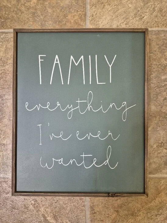 Hobby Lobby Green 'FAMILY everything I’ve ever wanted' Wall Sign