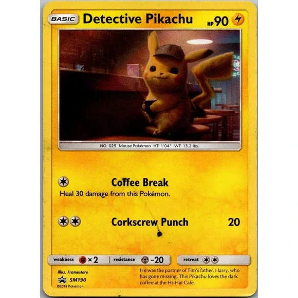 Detective‎ Pikachu - Promo SM Promos SM190 MP tcga+ Holo