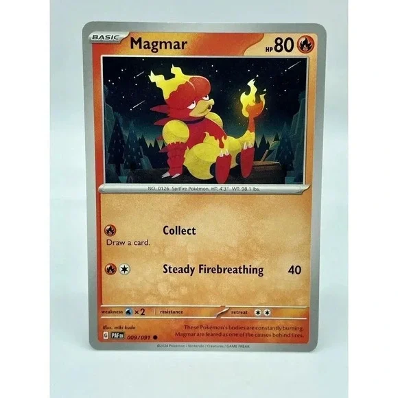 Magmar‎ 009/091 S & V: Paldean Fates Non-Holo Pokemon TCG Mint Unplayed