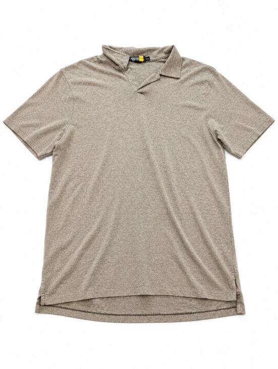 Polo by Ralph Lauren Men XXL Beige Brown Short Sleeve Knit Polo Shirt Casual