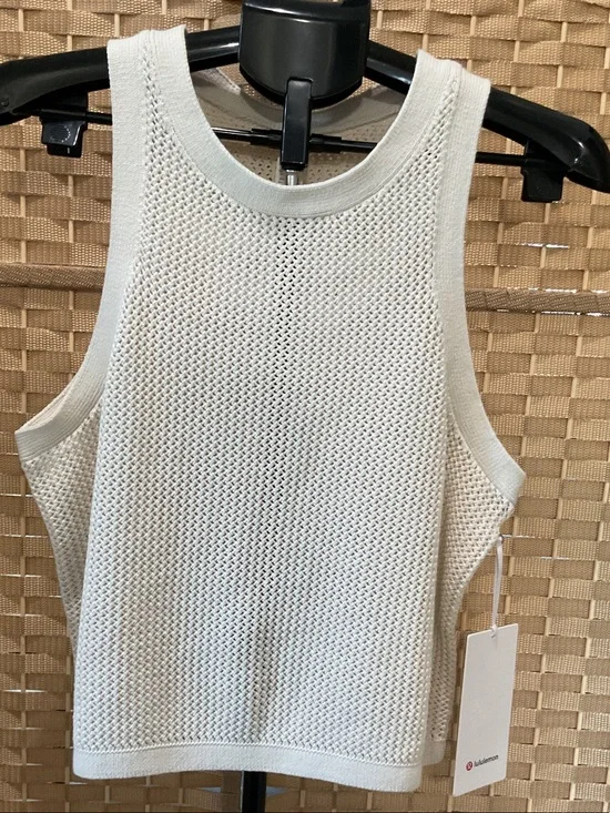 lululemon athletica Cotton Crochet Mesh Tank Top LTIV
