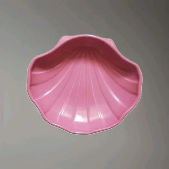 Pfaltzgraff Clam Shell Soap Dish Pink Trinket Bowl Excellent Decor Vintage
