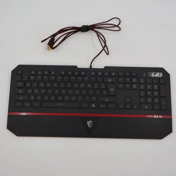 MSI Interceptor DS4100 Gaming Keyboard Black Red Wired USB Low Profile PC