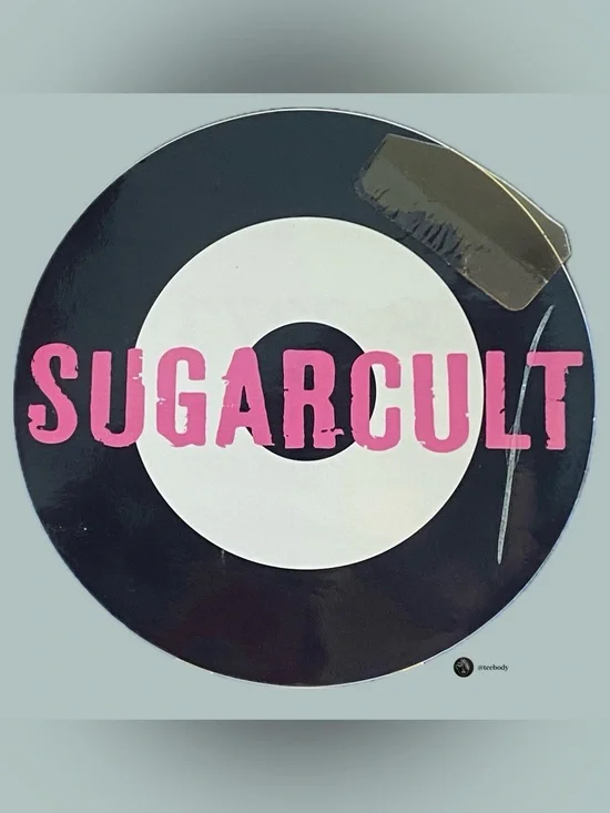 VTG Sugarcult 2003 Pop Punk Band Round Vinyl Record Logo Sticker 4.75
