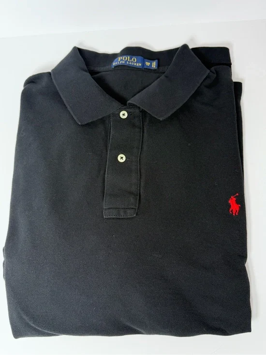 Ralph Lauren Men’s Black Polo with Red Pony Embroidery 2XB