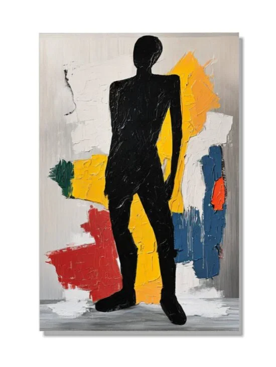 Free shipping Silhouette of a Dream abstract figure canvas wall art 18x12 inch