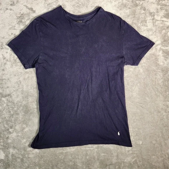Polo Ralph Lauren Tee Shirt Men's Large Blue Crew Neck Short Sleeve‎ Pony
