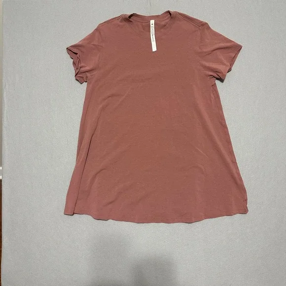 Lululemon Love Tee Mauve Rose Pima Cotton‎ Short Sleeve T-Shirt Size 4