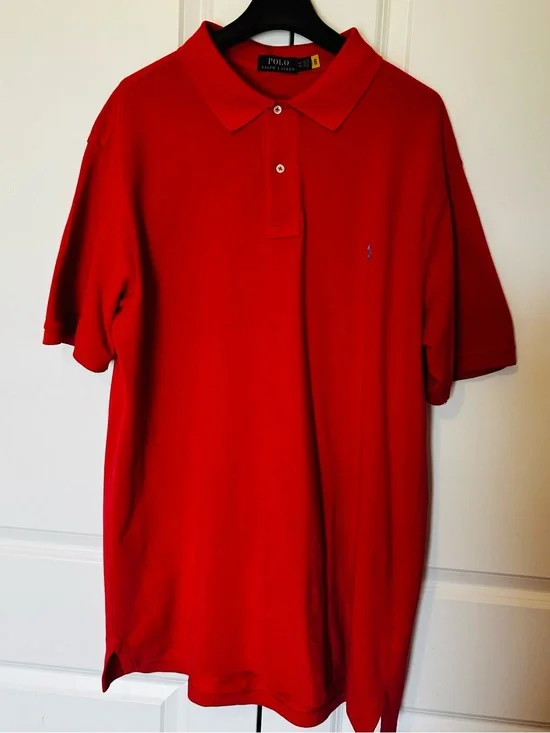 Ralph Lauren Men’s Red Polo Shirt with Embroidered Pony