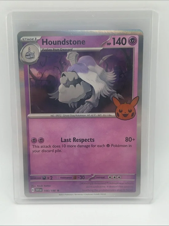 Houndstone Pokémon Card - Trick or Trade 🎃106/198