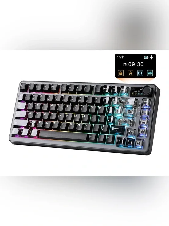 YUNZII B75 PRO MAX Hot Swappable Mechanical Keyboard: CocoaCream V2 Switch