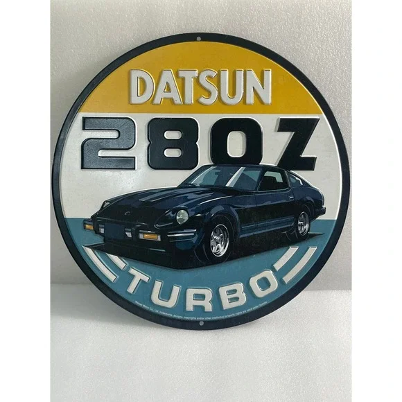 Open Road Brands Datsun 280Z Turbo Embossed Metal Tin Sign Nissan Licensed 12in