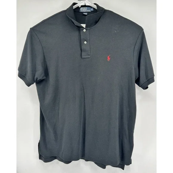 Polo‎ Ralph Lauren Short Sleeve Polo Shirt Black Men's Size XL