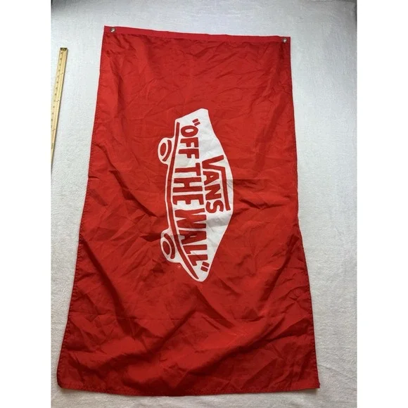 2022 Vans Family Exclusive Flag 48x30 Red & White Off The Wall Logo‎