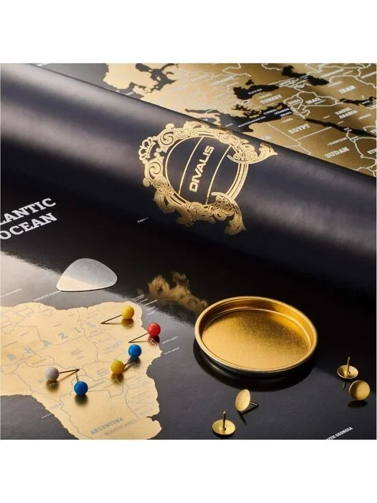 Extra Large Scratch Off World Map Poster - Travel Gift, Easy to Frame, Detailed
