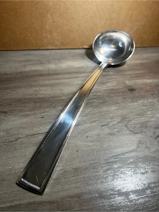 Vintage Polished Silver Plated Serving Ladle Spoon