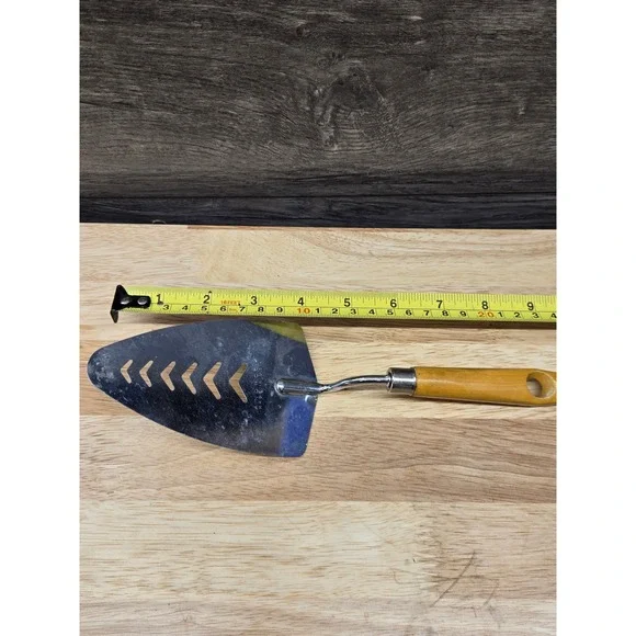 Vintage Androck Pie Server Cake Lifter Stainless Steel Wood Handle Made in USA