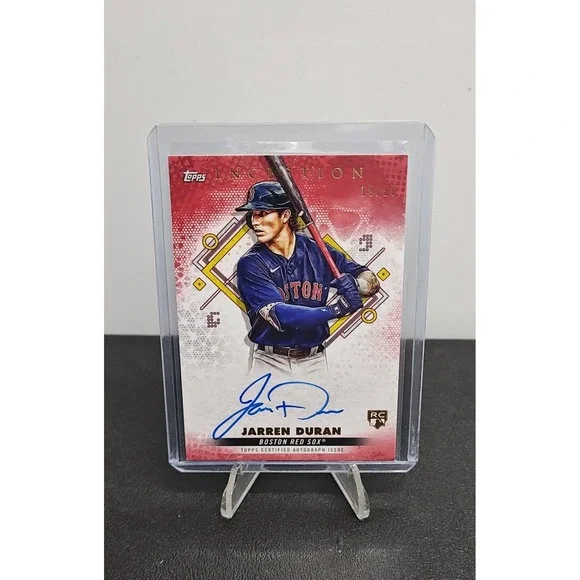 2022 Topps Inception Jarren Duran Rookie Auto Red Parallel /50 BRES-JDR Red Sox