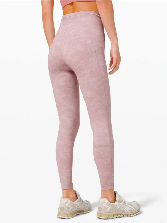 Lululemon Swift Speed High-Rise Tight Heritage Camo Jacquard Silky White size 6