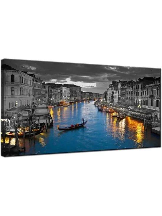 Stunning Grand Canal Canvas Art Print - Venice Skyline Decor for Home & Living