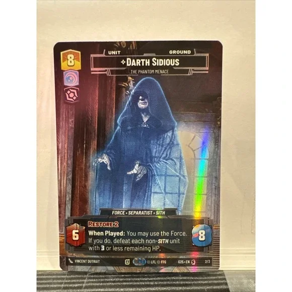 Darth Sidious The Phantom Menace 2/3 Star Wars Unlimited Gift Box Promo Foil
