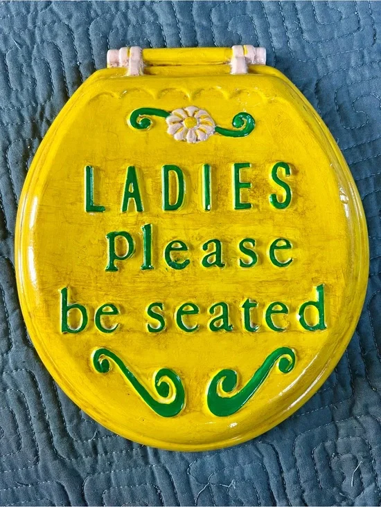 Ladies Please Be Seated - Toilet Seat Wall Plaque