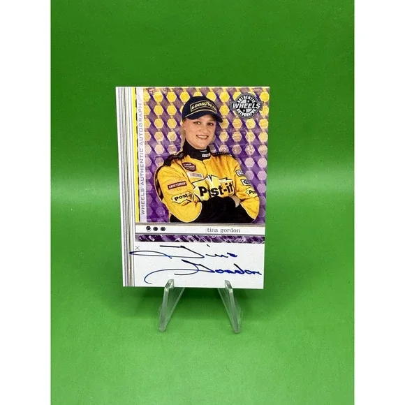 Tina Gordon 2003 Authentic Wheels Autograph NASCAR Craftsman Series