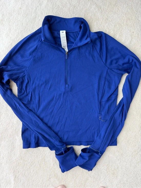 Lululemon Long-Sleeve Half-Zip Top - Royal Blue