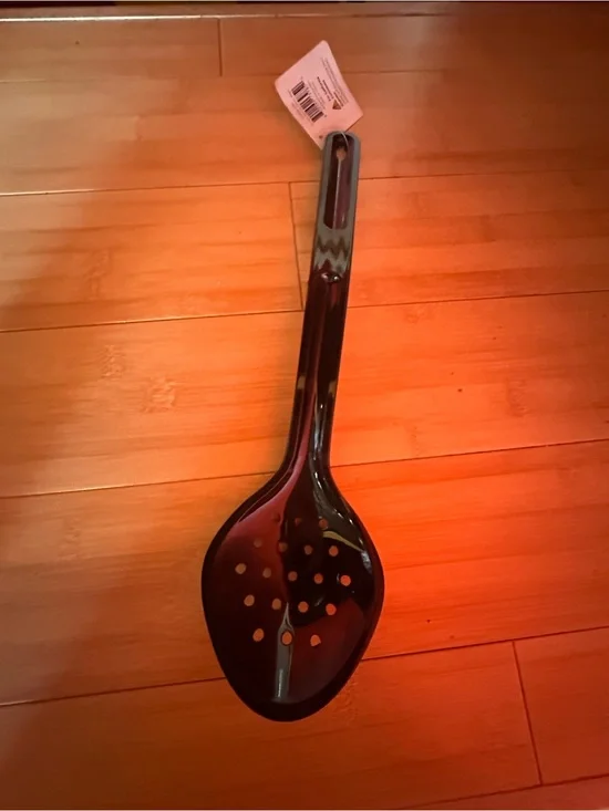 Black Slotted Serving Spoon - NEW