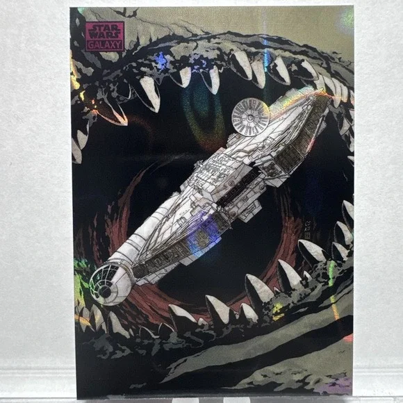 2026 Topps Chrome Star Wars Galaxy The Falcon Escapes #40 Magenta Lava /250