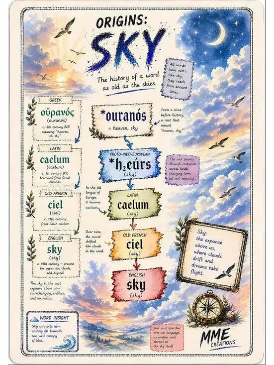 4635 Sky Word Definitions 8x10 Glossy Print