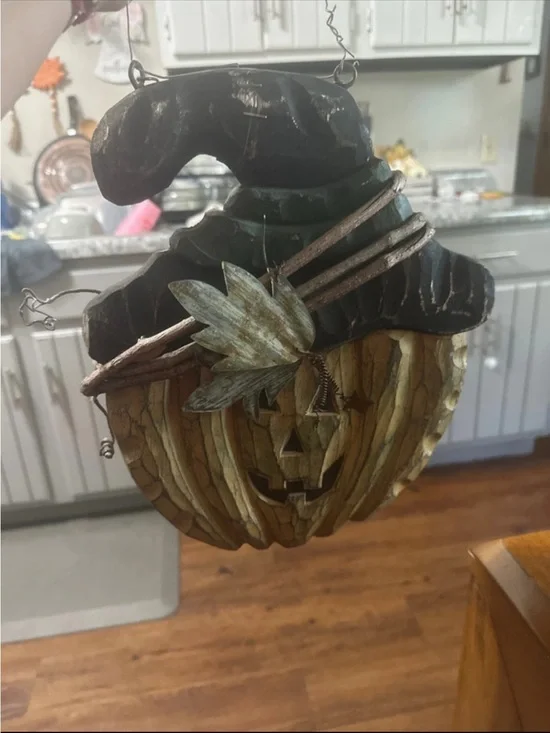 Rustic Black & Brown Pumpkin Wall Hanging - Brand Unbranded