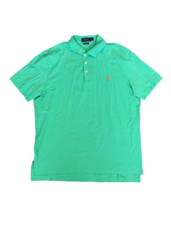 Polo Ralph Lauren Men’s Green Stretch Mesh Short Sleeve Shirt Pony Size Large
