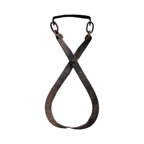 Antique Hand Wrought Iron Ice Tongs Primitive‎ Home Display Decor 15