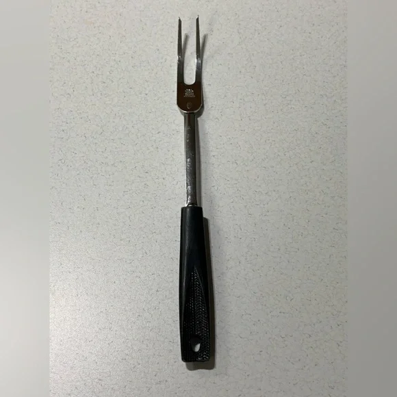 Vintage EKCO Chromium Plated USA Serving Meat Fork 11.5