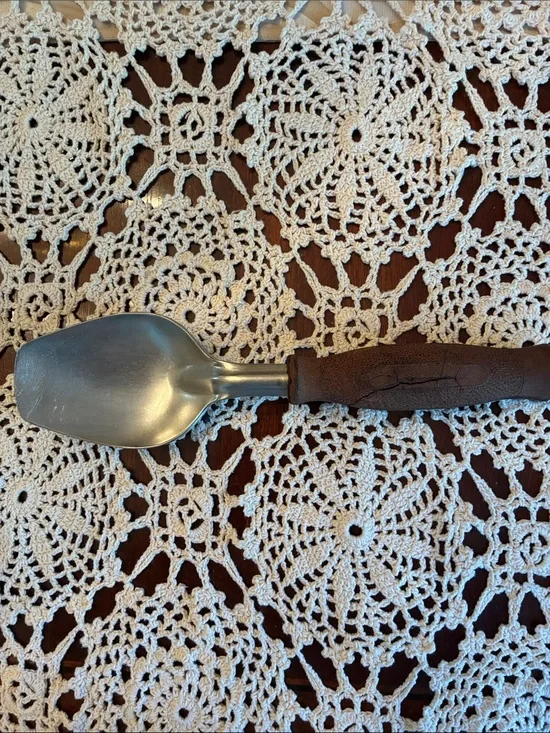 Vintage Ice Cream Scoop Spade wood Retro Kitchen metal Stainless Serving Spoon