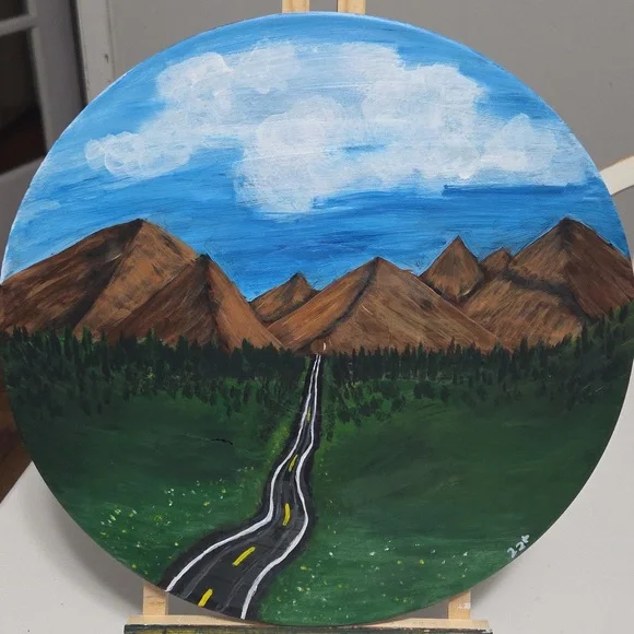 Hand-Painted Vinyl Record - Original Art🎨