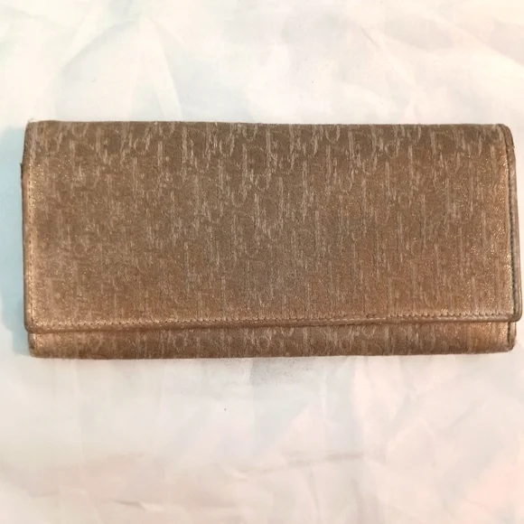 Vintage Christian Dior Monogram Bifold Long Wallet