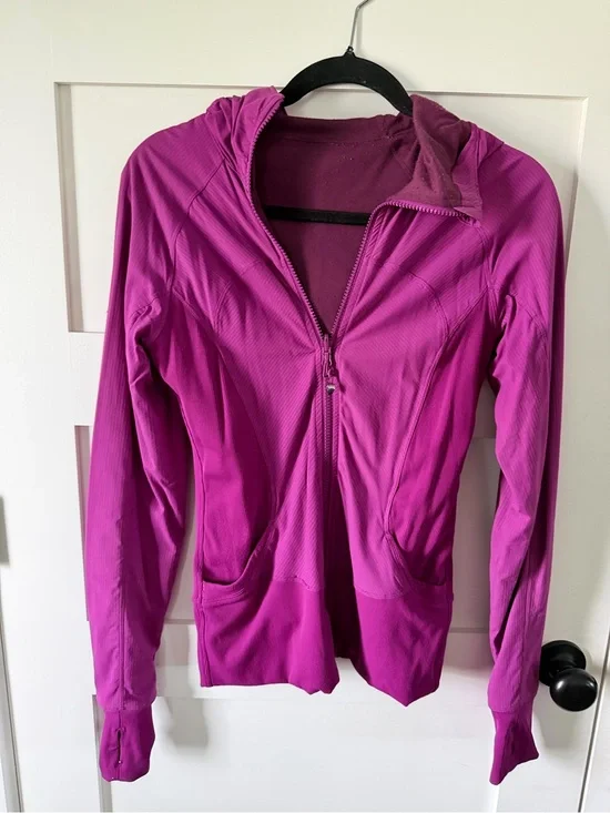 lululemon athletica Fuchsia Hooded Zip Jacket