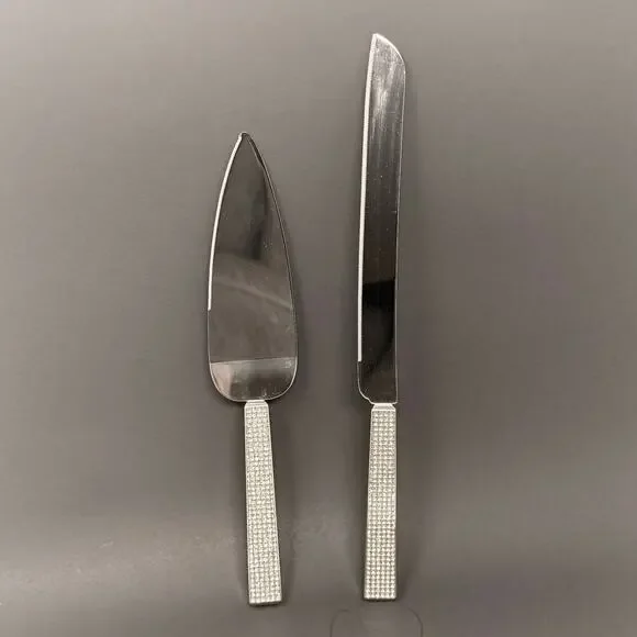 Sheridan Crystal Handle Stainless Steel Cake Knife & Server Set