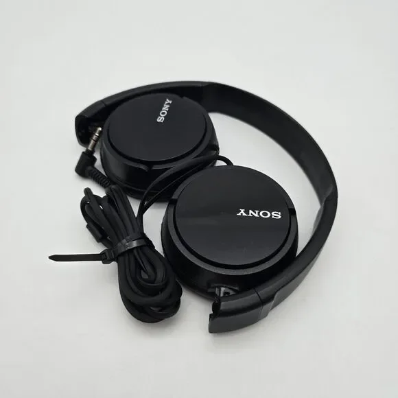 Sony MDR-ZX110 Over Ear Monitor Headphones Black Lightweight Clear Sound