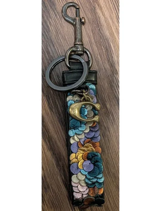 Rare HTF Coach sequin loop charm