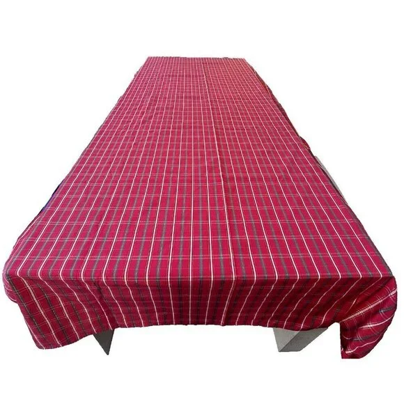 Dillards Red Green White Gold Plaid 116