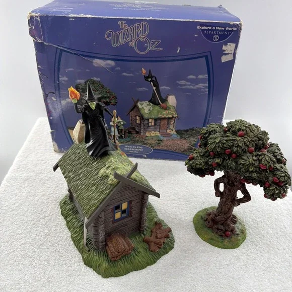 Vintage 2004 Dept 56 Wizard of Oz Want to Play Scarecrow 3 pc #59351 Boxed Light